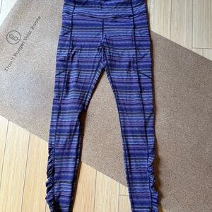 lululemon athletica Women's Blue Striped Leggings